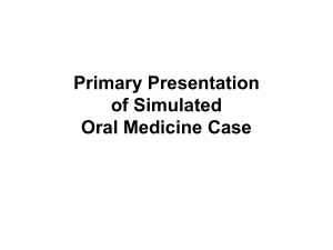 Template for Primary  Presentation 