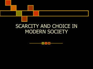 Scarcity and Choice in Modern Society