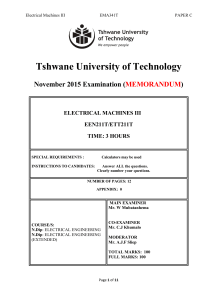 Final Exam Paper C (November 2015) MEMO Ver 2