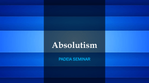 Absolutism Padeia Seminar Questions