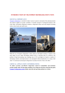 Introduction of Transport Refrigeration Units
