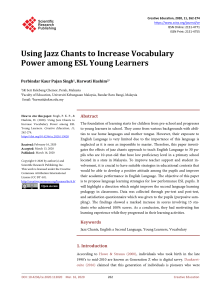 Using Jazz Chants to Increase Vocabulary Power amo