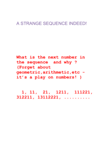 Math: A strange sequence