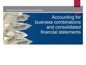 Accounting for business combination