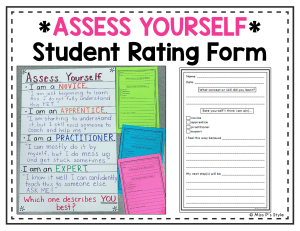 Assess Yourself Rating Form