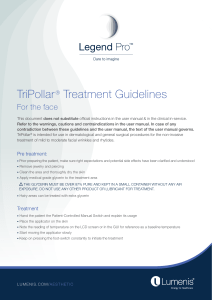TriPollar® Treatment Guidelines for the face US PB-2010178 Rev A ;11610178