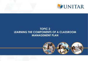 Topic 2  3 Learning the components of a Classroom Management Plan