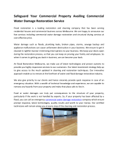 Avail the Commercial Water Damage Restoration Service
