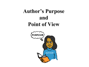 Authors Purpose PowerPoint for Notes on 100362017