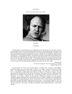 ANALYSIS Kesey, Ken One Flew over the Cuckoo's Nest (1962) analysis by 15 critics