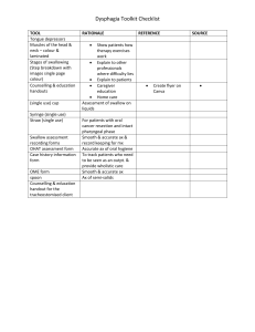 Dysphagia Toolkit Checklist