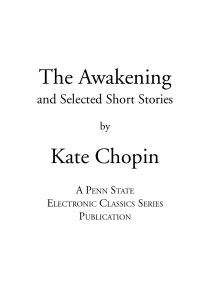 The Awakening by Kate Chopin FULL TEXT 