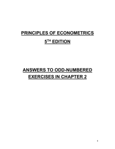Econometrics Chapter 2 Solutions