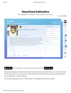 NewsFeed Defenders   iCivics