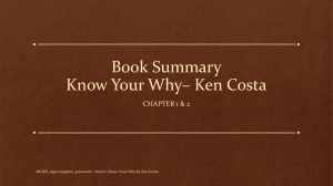 Book Summary - Ken Costa - Chapter 1 & 2 (Tugas Pengganti)