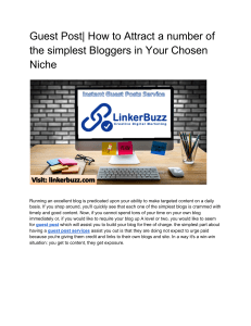 Guest Post| How to Attract a number of the simplest Bloggers in Your Chosen Niche
