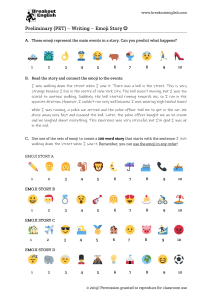 Preliminary-PET-Writing-Emoji-Story