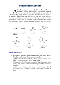 identification of alcohols 2