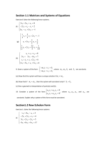 Homework 1-Linear systems