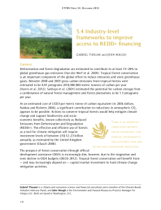 Industry-Level Framework to Improve Access to REDD+ Funding