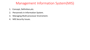 Management Information System(MIS)