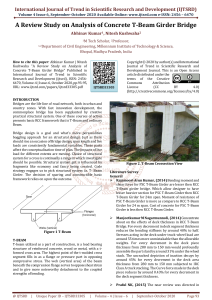 A Review Study on Analysis of Concrete T Beam Girder Bridge