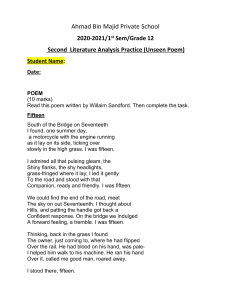 Second Unseen Poem G12  literature analysis   Copy
