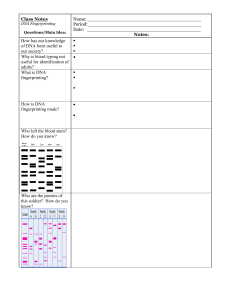 DNA Fingerprinting notes