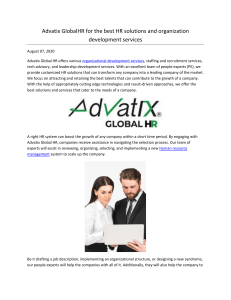 Advatix GlobalHR for the best HR solutions and organization development services