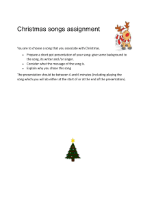 Christmas song assignment 2020