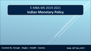 Indian Monetary Policy Final