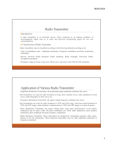 Radio Transmitter and Receiver 