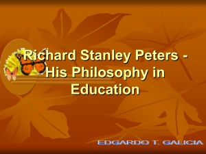 Richard Stanley Peters-Philosophy of Education