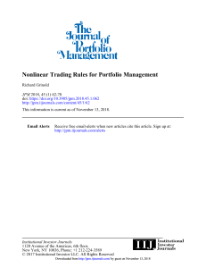 Nonlinear Trading Rules for Portfolio Management