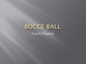 Bocce Ball presentation