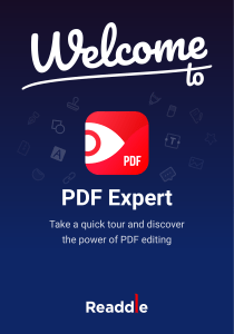 Welcome to PDF Expert