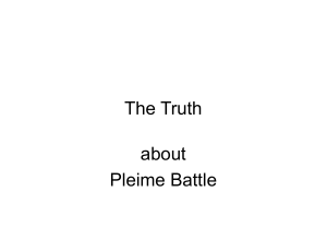 The Truth about the Pleime Battle
