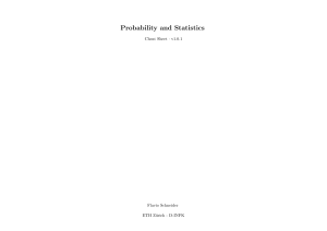 (SHeeT) cheatsheet probability and statistics