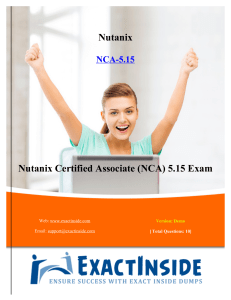 Exact Nutanix NCA-5.15 Questions And Answers