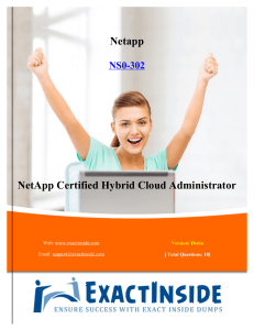 Exact Netapp NS0-302 Questions And Answers
