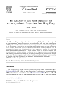 the suitability of TBLT in HK (sciencedirect)
