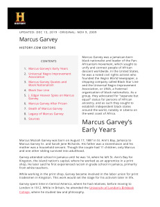 Marcus Garvey - Biography, Philosophy & Facts - HISTORY