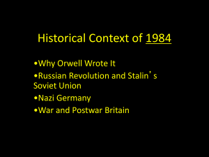 Historical Context of 1984 by George Orwell