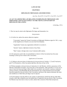 UNIFIJI INRD 416 Fiji Diplomatic Privileges and Immunities Act363