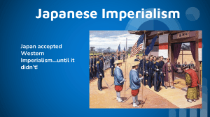 Japanese Imperialism (Brief Overview)