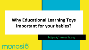 Why Educational Learning Toys important for your babies?
