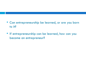 becoming an entrepreneur Slides 3