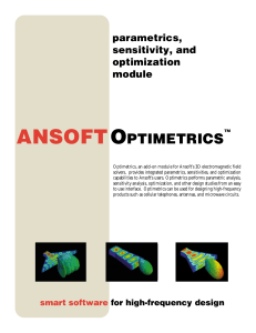 Ansoft OptimetricsHF