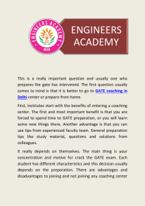 New Batch for GATE coaching in Delhi