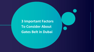 3 Important Factors To Consider About Gates Belt in Dubai
